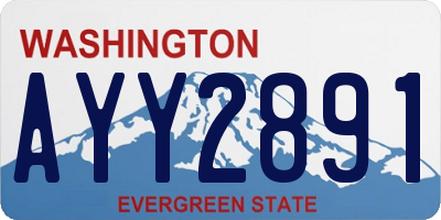 WA license plate AYY2891