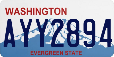 WA license plate AYY2894