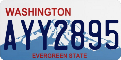 WA license plate AYY2895