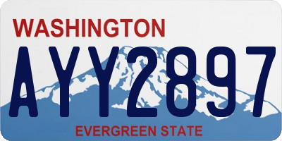 WA license plate AYY2897