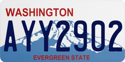 WA license plate AYY2902