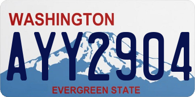 WA license plate AYY2904