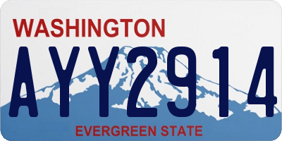 WA license plate AYY2914