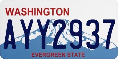 WA license plate AYY2937