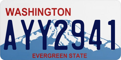 WA license plate AYY2941