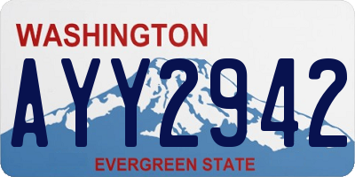 WA license plate AYY2942