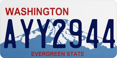 WA license plate AYY2944