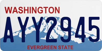 WA license plate AYY2945