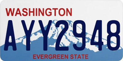 WA license plate AYY2948