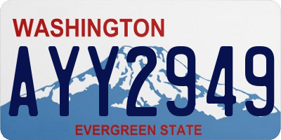 WA license plate AYY2949