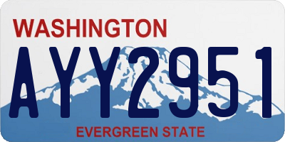 WA license plate AYY2951