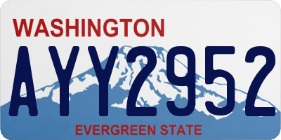 WA license plate AYY2952