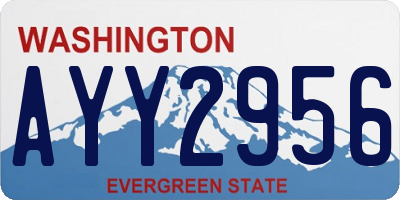 WA license plate AYY2956