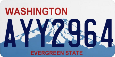 WA license plate AYY2964