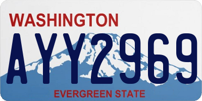 WA license plate AYY2969