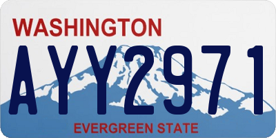 WA license plate AYY2971