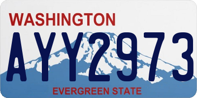 WA license plate AYY2973