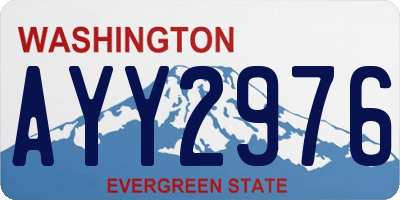 WA license plate AYY2976