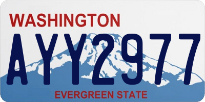 WA license plate AYY2977