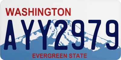 WA license plate AYY2979