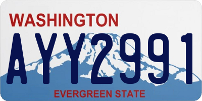 WA license plate AYY2991