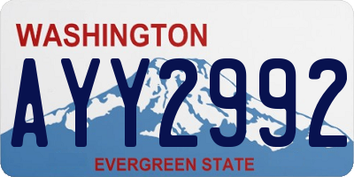 WA license plate AYY2992