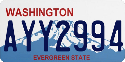 WA license plate AYY2994