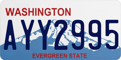 WA license plate AYY2995