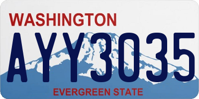 WA license plate AYY3035