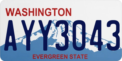 WA license plate AYY3043