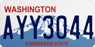 WA license plate AYY3044