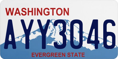 WA license plate AYY3046