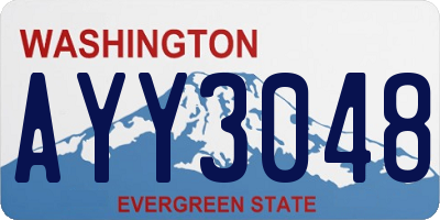 WA license plate AYY3048