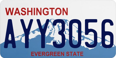 WA license plate AYY3056