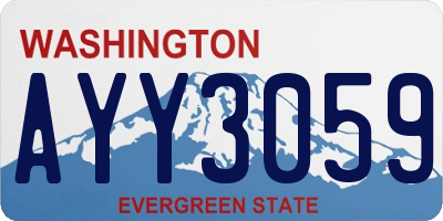 WA license plate AYY3059