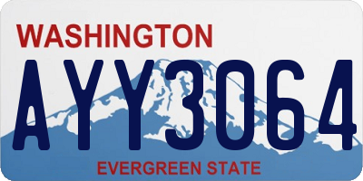 WA license plate AYY3064