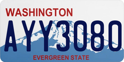 WA license plate AYY3080