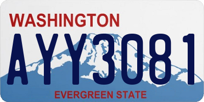 WA license plate AYY3081