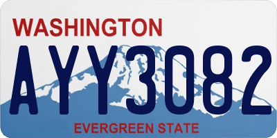 WA license plate AYY3082