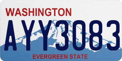 WA license plate AYY3083