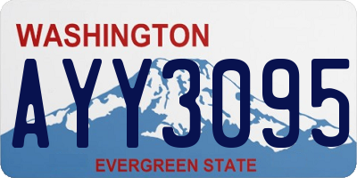 WA license plate AYY3095