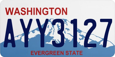 WA license plate AYY3127