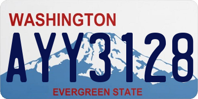 WA license plate AYY3128