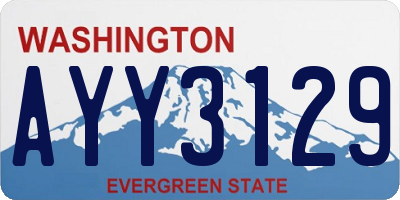 WA license plate AYY3129