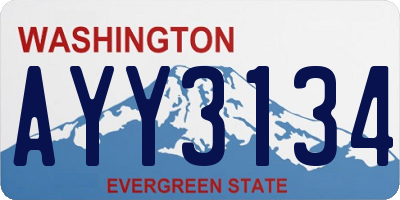 WA license plate AYY3134