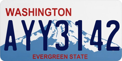 WA license plate AYY3142