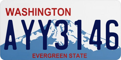 WA license plate AYY3146