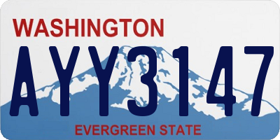 WA license plate AYY3147