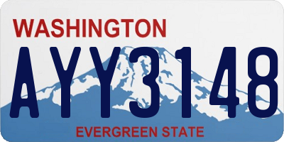 WA license plate AYY3148