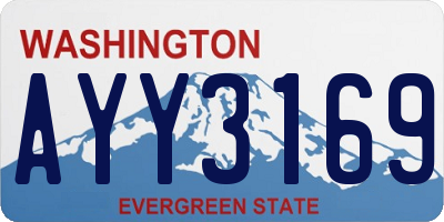 WA license plate AYY3169